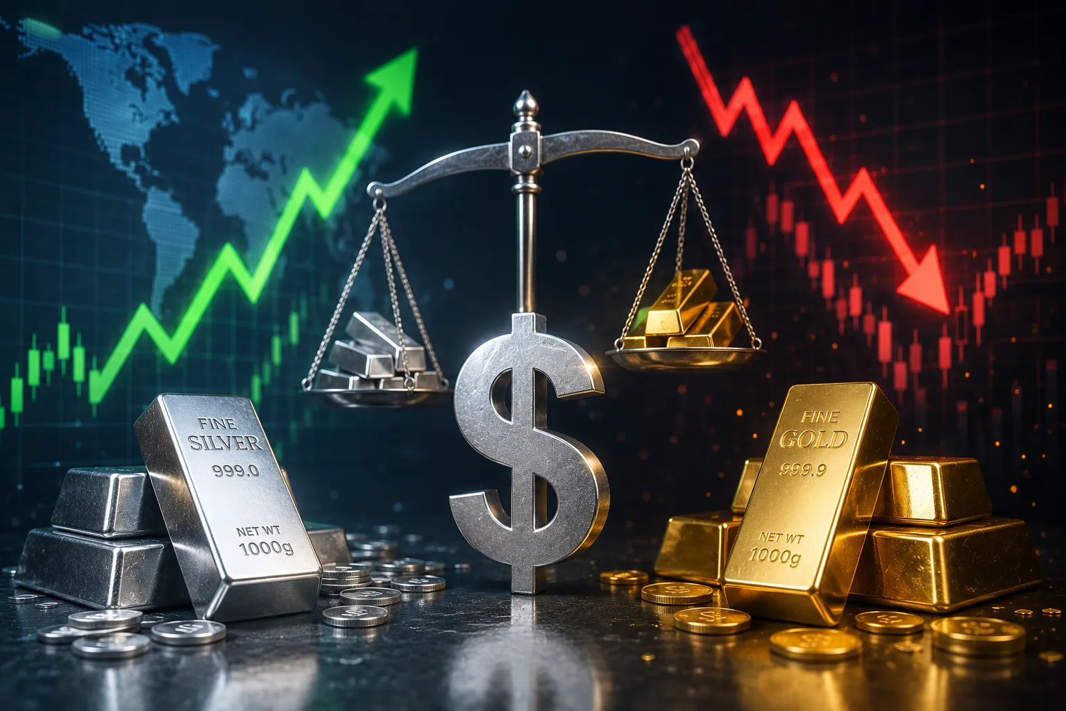 ĐỒNG USD TĂNG THÌ VÀNG, BẠC LUÔN GIẢM? SỰ THẬT KHÔNG ĐƠN GIẢN NHƯ NHIỀU NGƯỜI VẪN NGHĨ